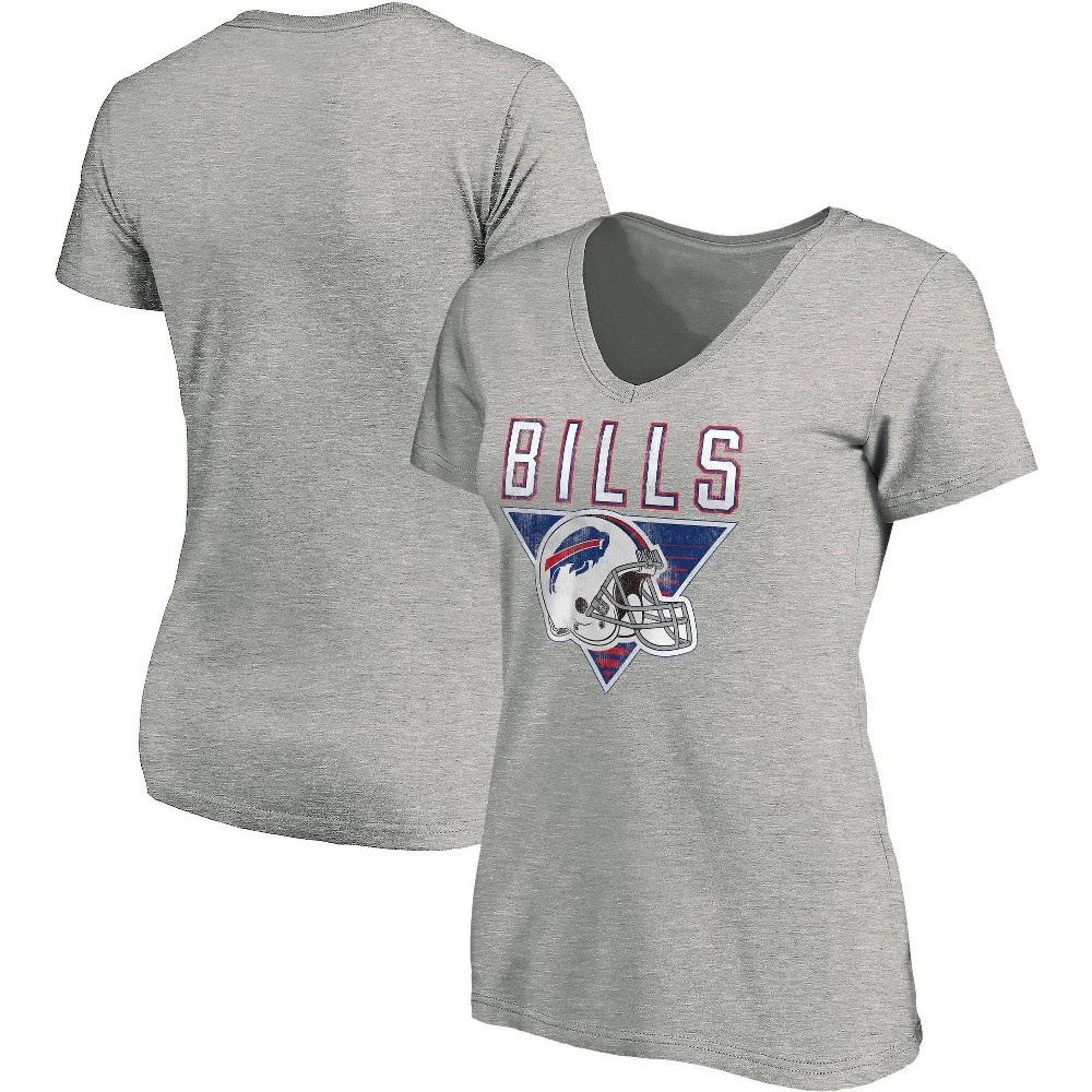 slide 3 of 3, NFL Buffalo Bills Women's Heather Short Sleeve V-Neck T-Shirt - XL, 1 ct