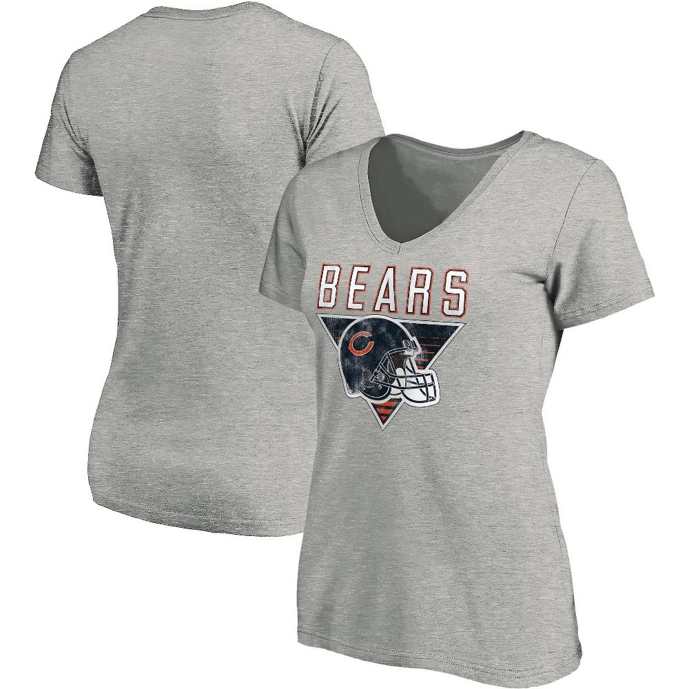 slide 2 of 2, NFL Chicago Bears Women's Heather Short Sleeve V-Neck T-Shirt - XL, 1 ct