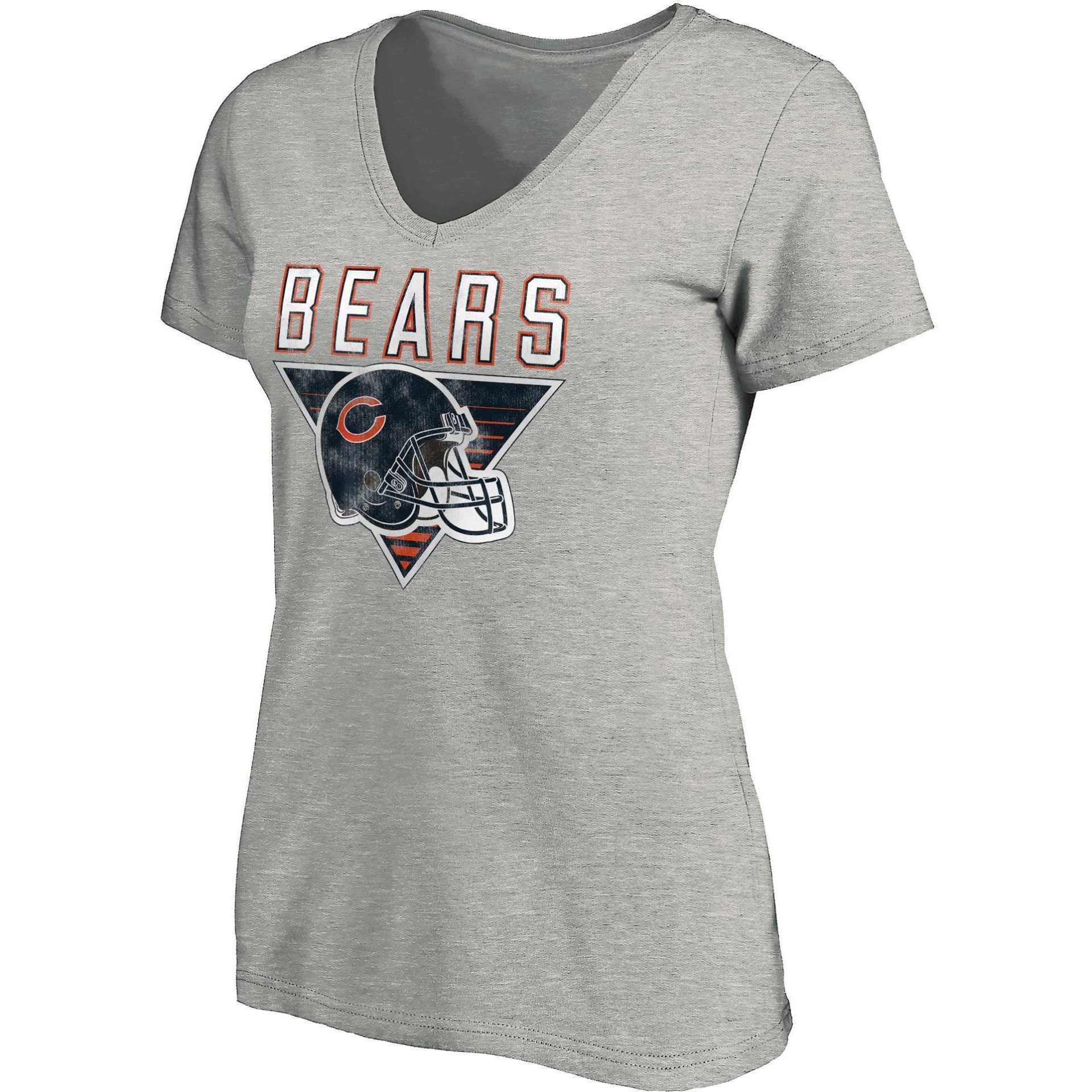 slide 1 of 2, NFL Chicago Bears Women's Heather Short Sleeve V-Neck T-Shirt - XL, 1 ct