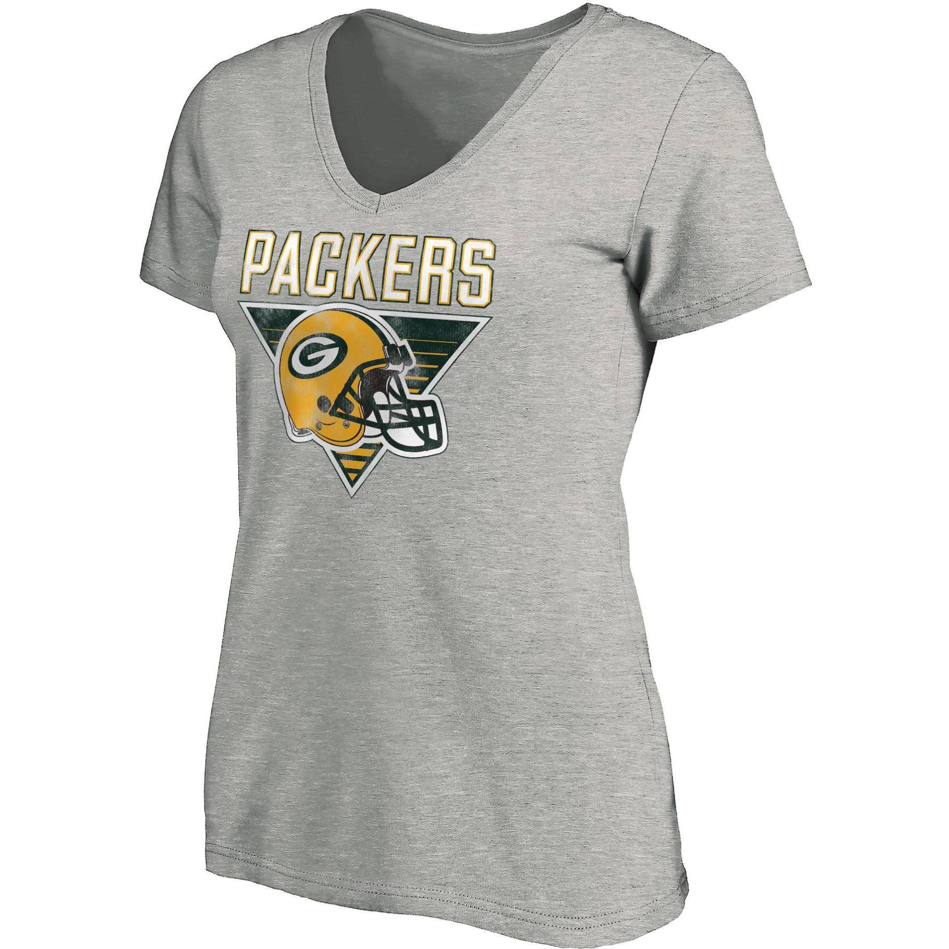 slide 1 of 3, NFL Green Bay Packers Women's Heather Short Sleeve V-Neck T-Shirt - XL, 1 ct