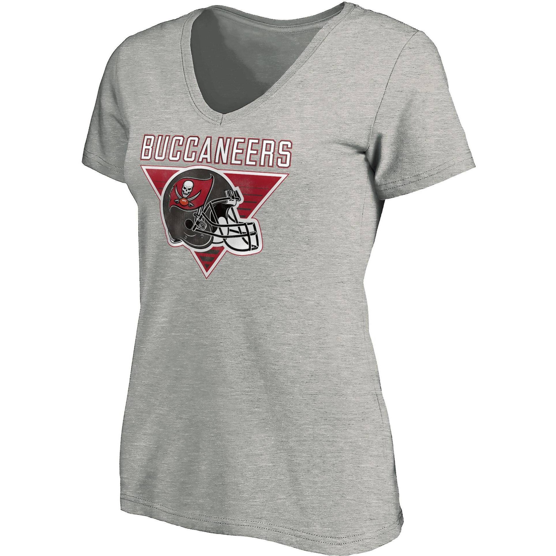 slide 1 of 3, NFL Tampa Bay Buccaneers Women&#39;s Heather Short Sleeve V-Neck T-Shirt - XL, 1 ct