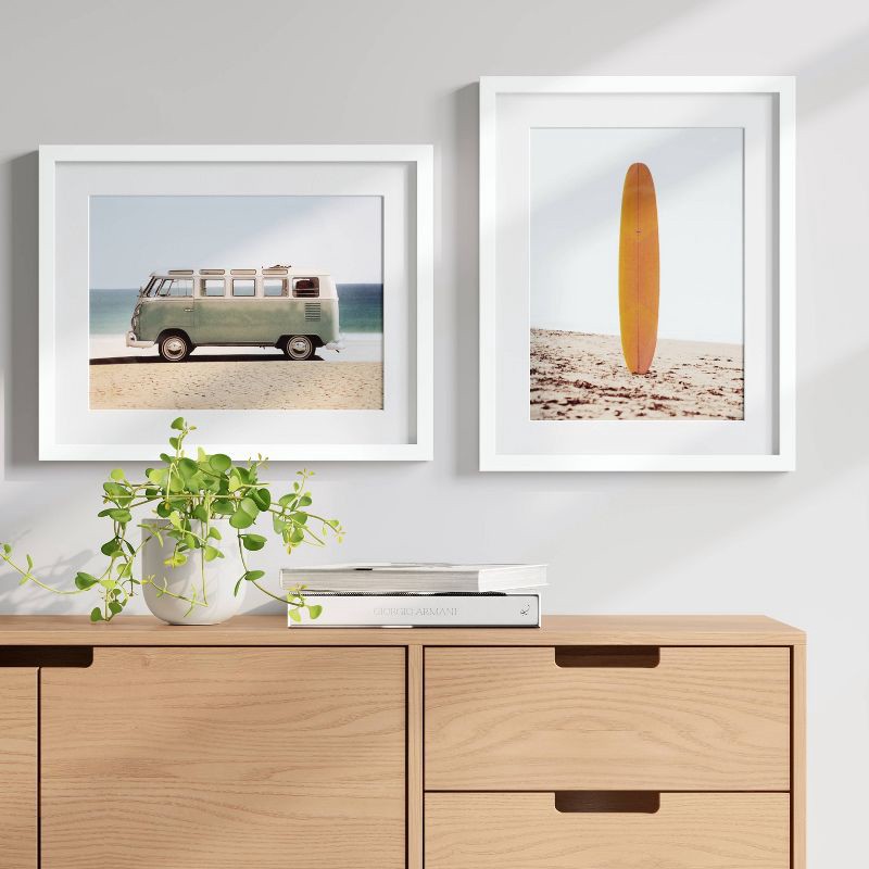 slide 2 of 6, (Set of 2) 16" x 20" Van and Surfboard Framed Wall Art - Project 62™: Coastal Decor Lithograph, 1 ct