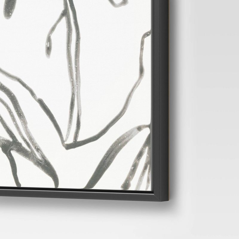 slide 5 of 6, 24" x 30" Botanical Sketch Framed Wall Canvas White/Black - Project 62™, 1 ct