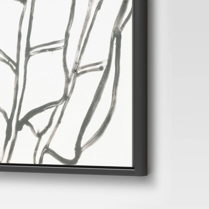 slide 6 of 6, 24" x 30" Botanical Sketch Framed Wall Canvas White/Black - Project 62™, 1 ct