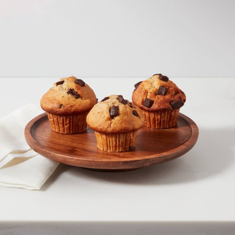 slide 2 of 3, 10" Wood Cake Stand - Threshold™, 1 ct