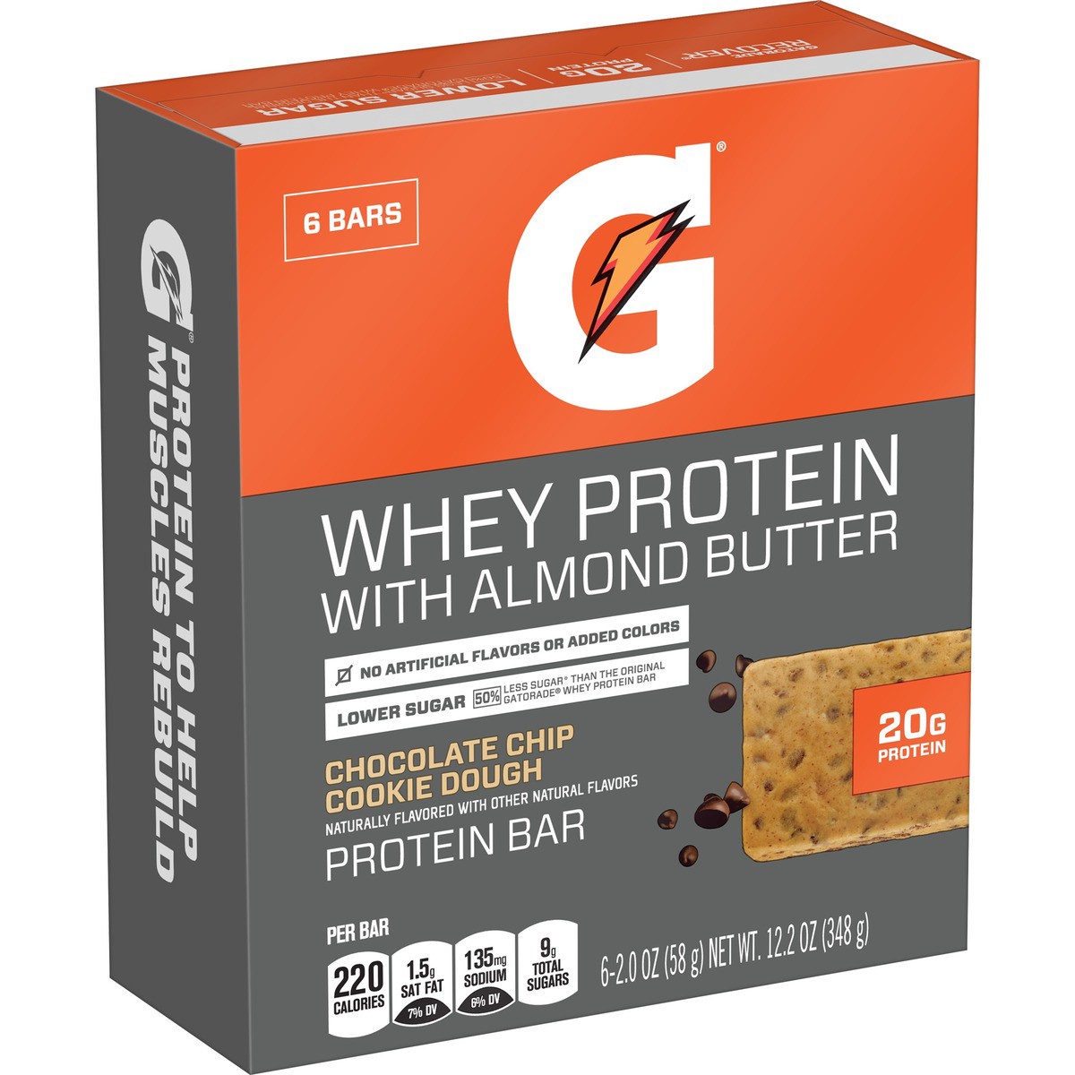 slide 2 of 10, Gatorade Whey Protein Bar, 12.2 oz