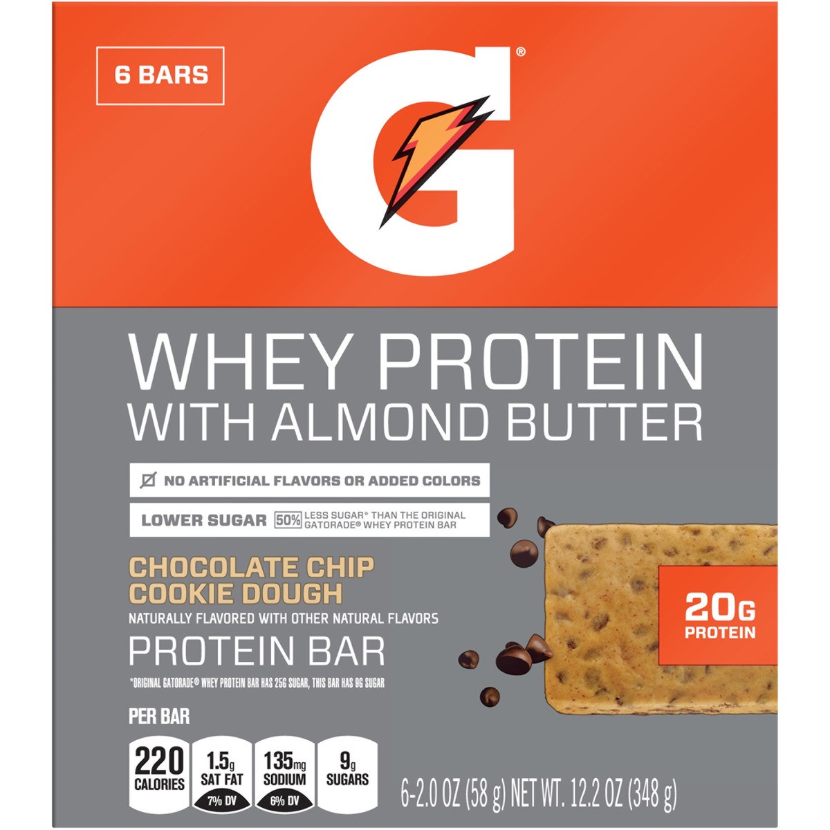 slide 1 of 10, Gatorade Whey Protein Bar, 12.2 oz