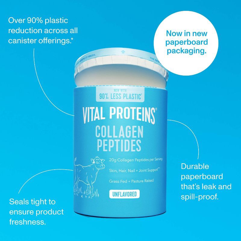 slide 8 of 8, Vital Proteins Collagen Peptides Unflavored Powder - 20oz, 20 oz
