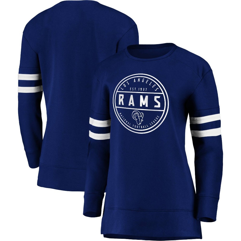 slide 3 of 3, NFL Los Angeles Rams Women's Long Sleeve Fleece Sweatshirt - XL, 1 ct