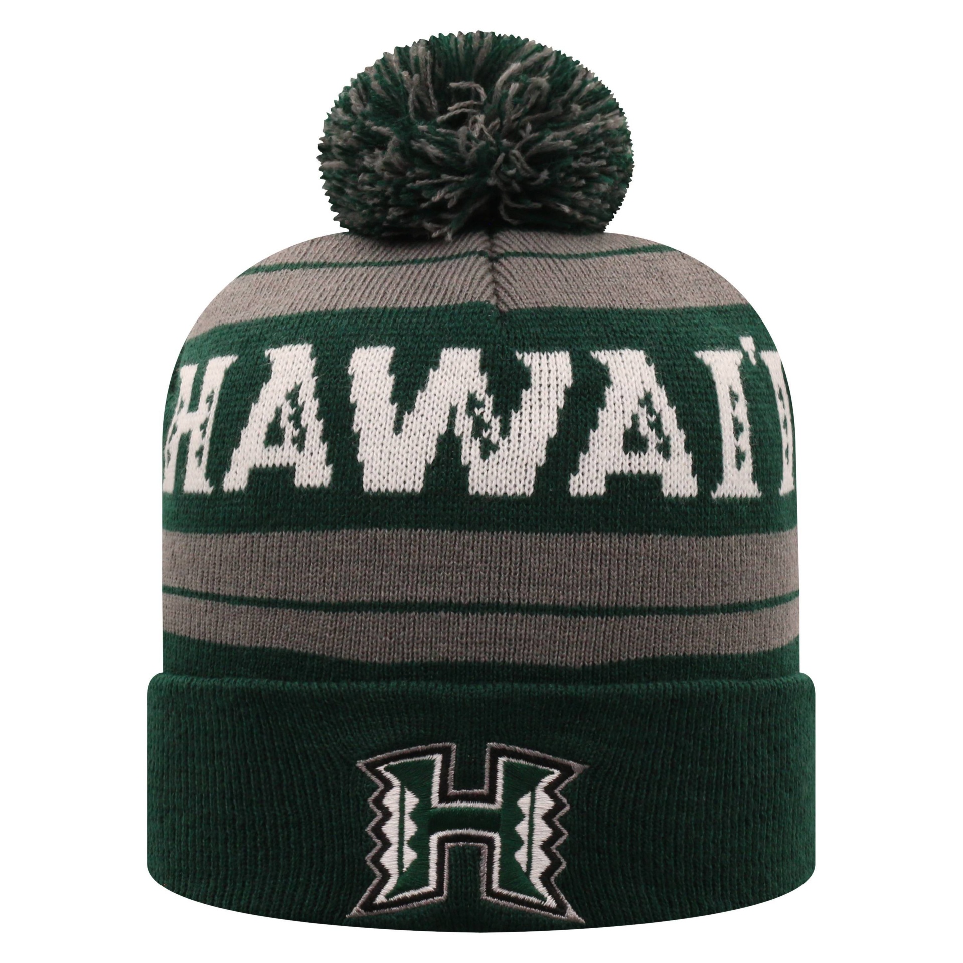 slide 1 of 2, NCAA Hawaii Rainbow Warriors Men's Cuffed Knit Beanie with Pom, 1 ct