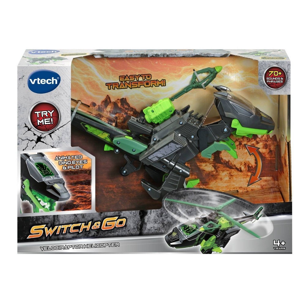 slide 9 of 9, VTech Switch & Go Velociraptor Helicopter, 1 ct