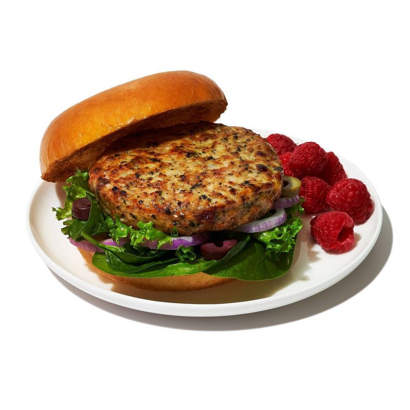 slide 3 of 4, Mighty Spark Food Co. Mighty Spark Spinach & Feta Chicken Burger Patties - 8oz, 8 oz