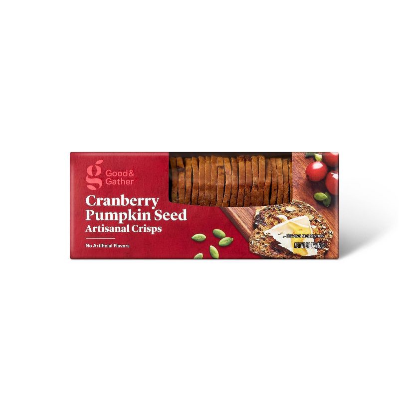 slide 1 of 4, Cranberry Pumpkin Seed Cracker Crisp - 5.3oz - Good & Gather™, 5.3 oz