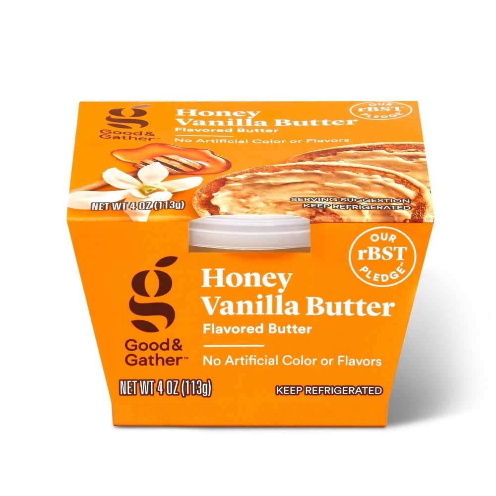 slide 3 of 4, Honey Vanilla Butter - 4oz - Good & Gather, 4 oz