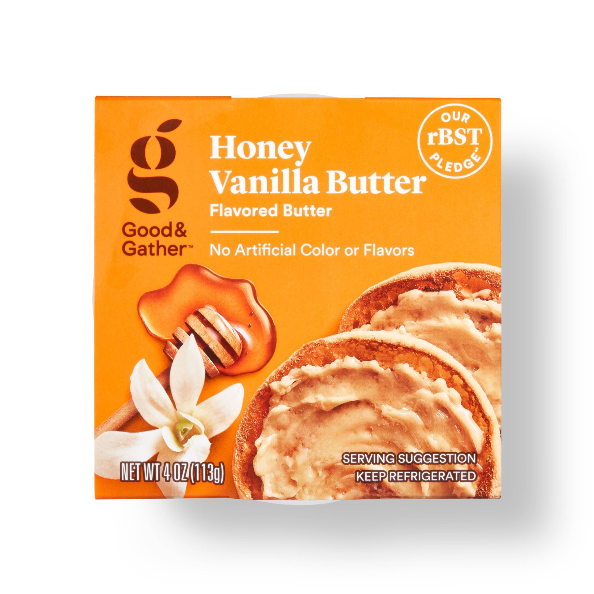 slide 1 of 4, Honey Vanilla Butter - 4oz - Good & Gather, 4 oz