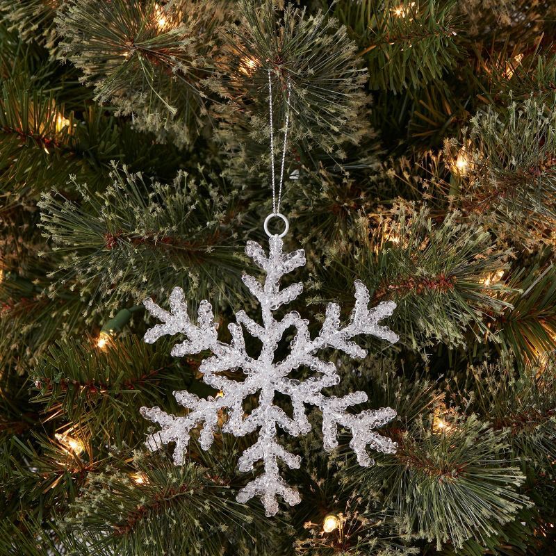 slide 2 of 3, Acrylic Snowflake Christmas Tree Ornament Clear - Wondershop™: Icy Shine, Indoor Decor, Festive Charm, 1 ct