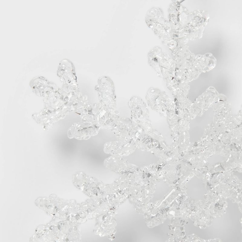 slide 3 of 3, Acrylic Snowflake Christmas Tree Ornament Clear - Wondershop™: Icy Shine, Indoor Decor, Festive Charm, 1 ct