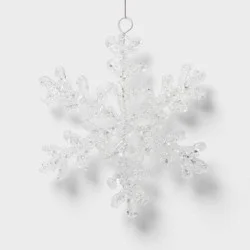 Acrylic Snowflake Christmas Tree Ornament Clear - Wondershop™ : Icy Shine, Indoor Decor, Festive Charm: Icy Shine, Indoor Decor, Festive Charm