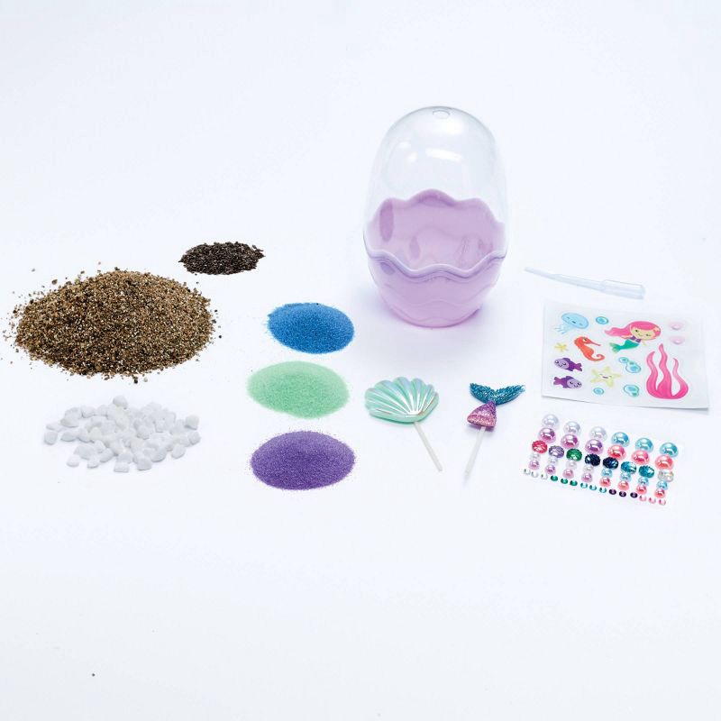 slide 2 of 6, Creativity For Kids Mini Garden Mermaid Craft Kit: Terrarium Art Set with Seeds & Stickers for Kids 6+, 1 ct