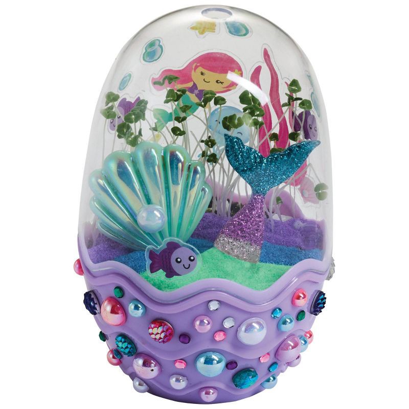 slide 3 of 6, Creativity For Kids Mini Garden Mermaid Craft Kit: Terrarium Art Set with Seeds & Stickers for Kids 6+, 1 ct