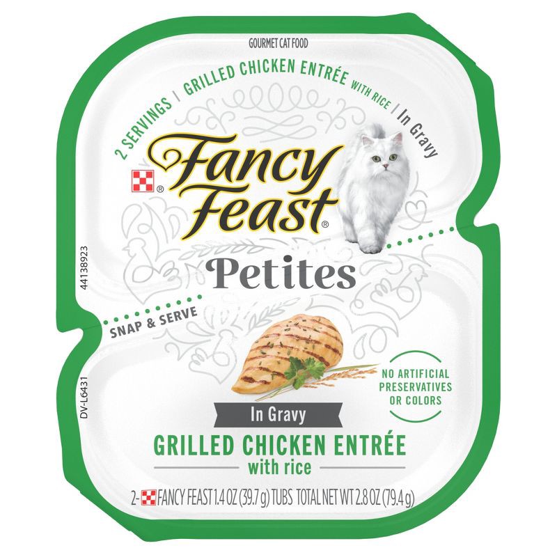 slide 1 of 11, Fancy Feast Petites Grilled Chicken with Wild Rice in Gravy Wet Cat Food - 2.8oz, 2.8 oz