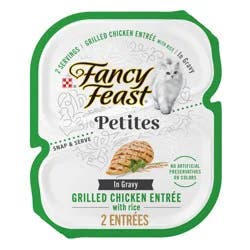 Fancy Feast Petites Grilled Chicken with Wild Rice in Gravy Wet Cat Food - 2.8oz