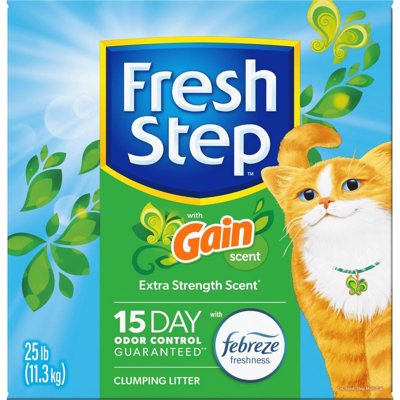 slide 2 of 15, Fresh Step Febreze and Gain Cat Litter - 25lb, 25 lb