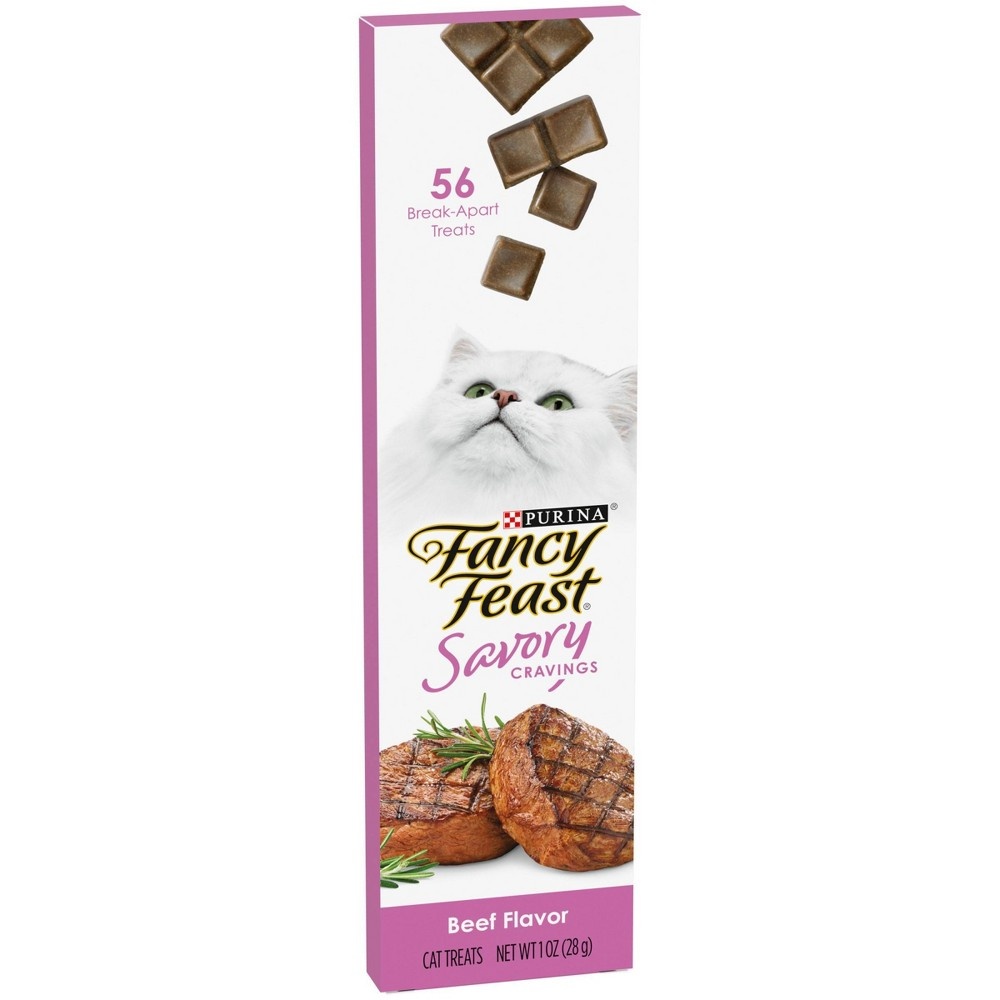slide 4 of 7, Fancy Feast Savory Cravings Beef Dry Holiday Cat Treats, 1 oz