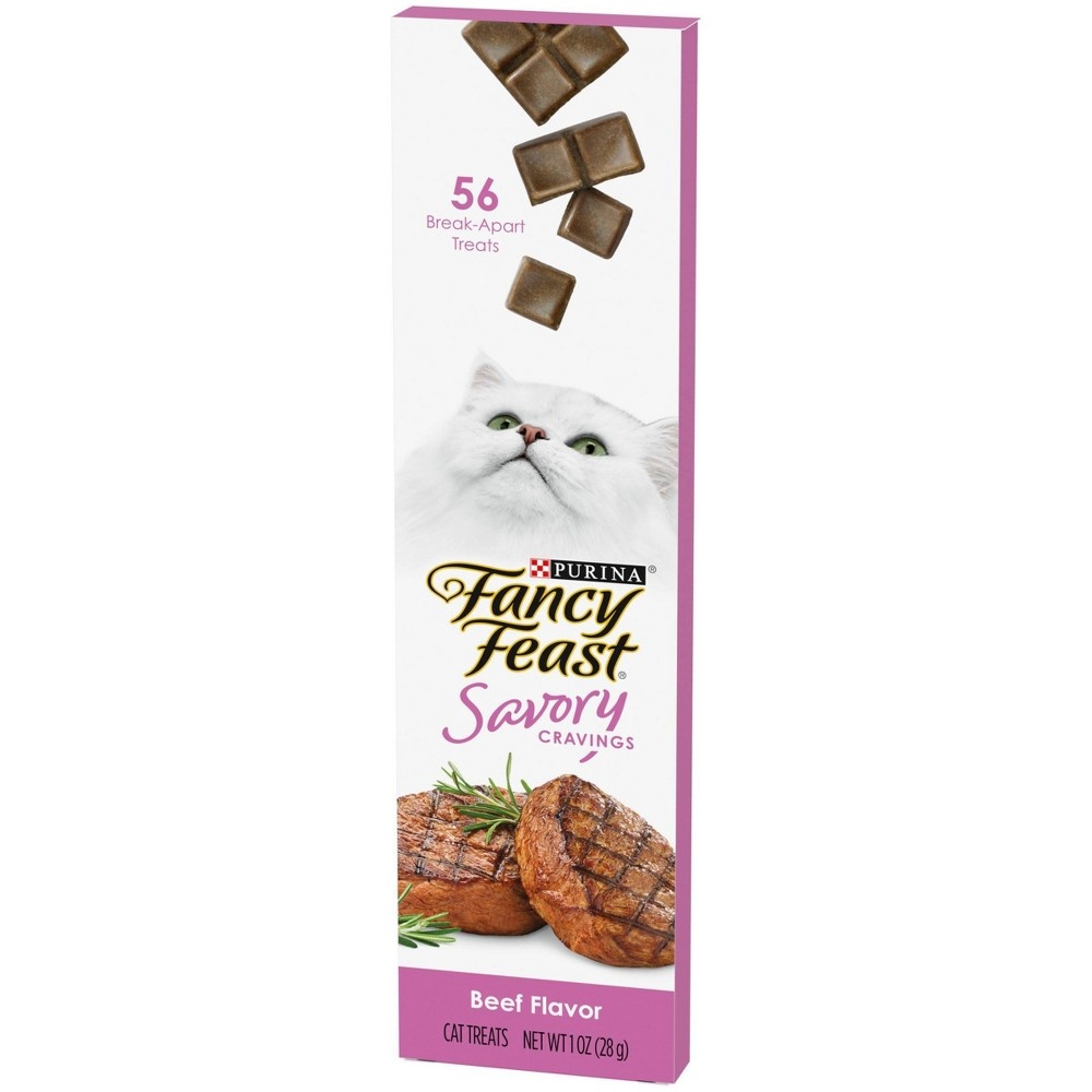 slide 6 of 7, Fancy Feast Savory Cravings Beef Dry Holiday Cat Treats, 1 oz