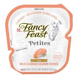 Fancy Feast Petites Wild Alaskan Salmon, Fish, Seafood Pate Wet Cat Food - 2.8oz