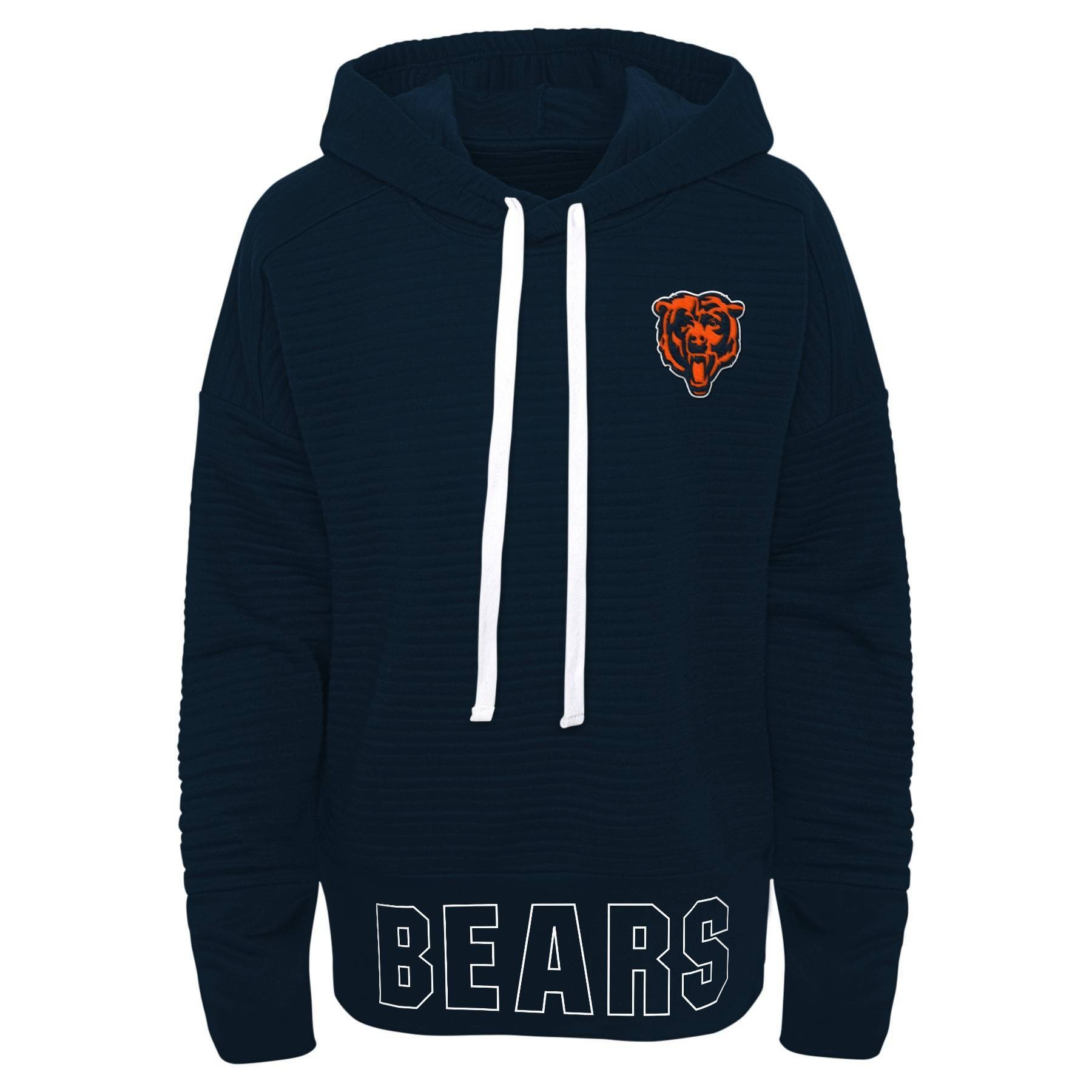 slide 1 of 1, NFL Chicago Bears Women's Corded Poly Hoodie - XL, 1 ct