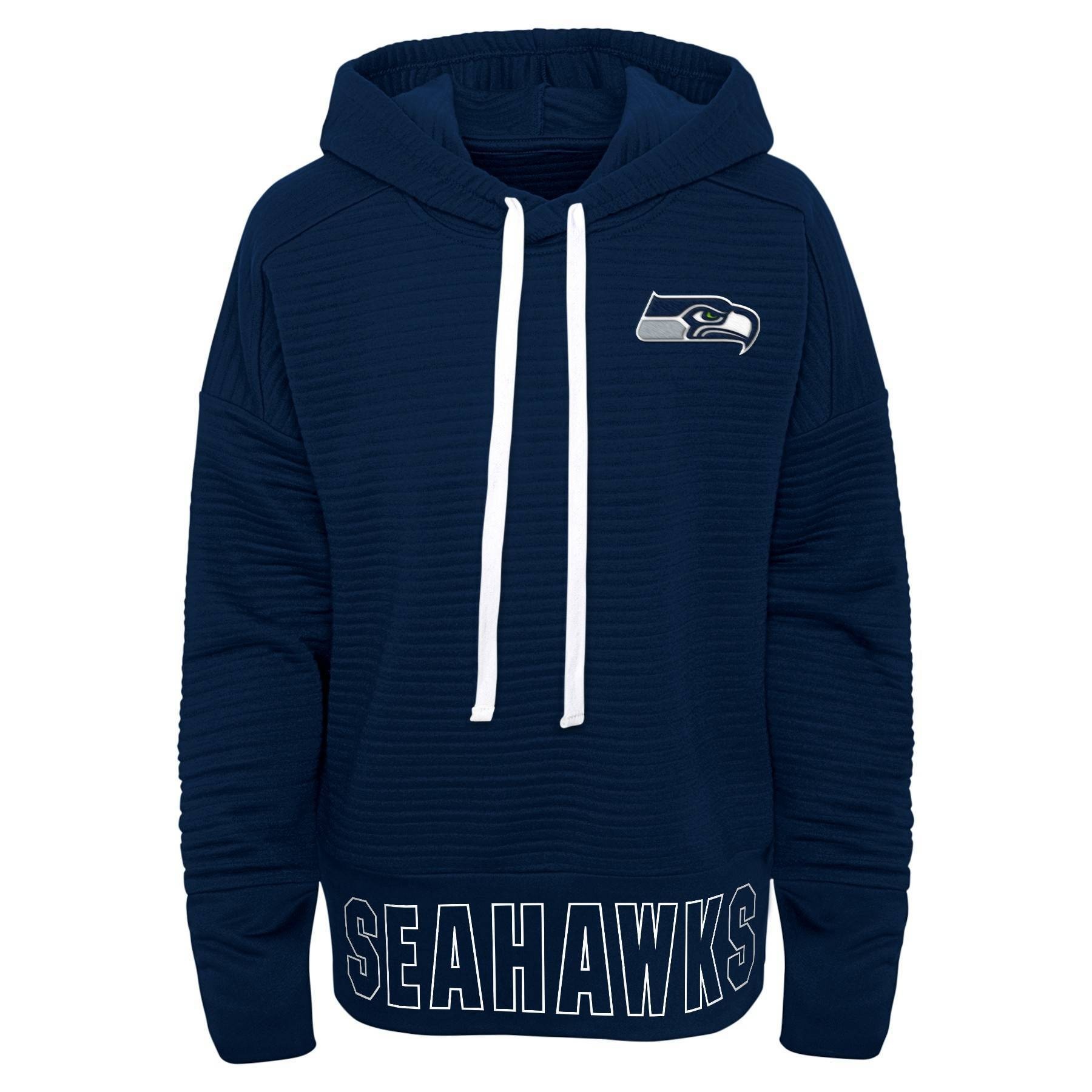 slide 1 of 1, NFL Seattle Seahawks Women's Corded Poly Hoodie - XL, 1 ct