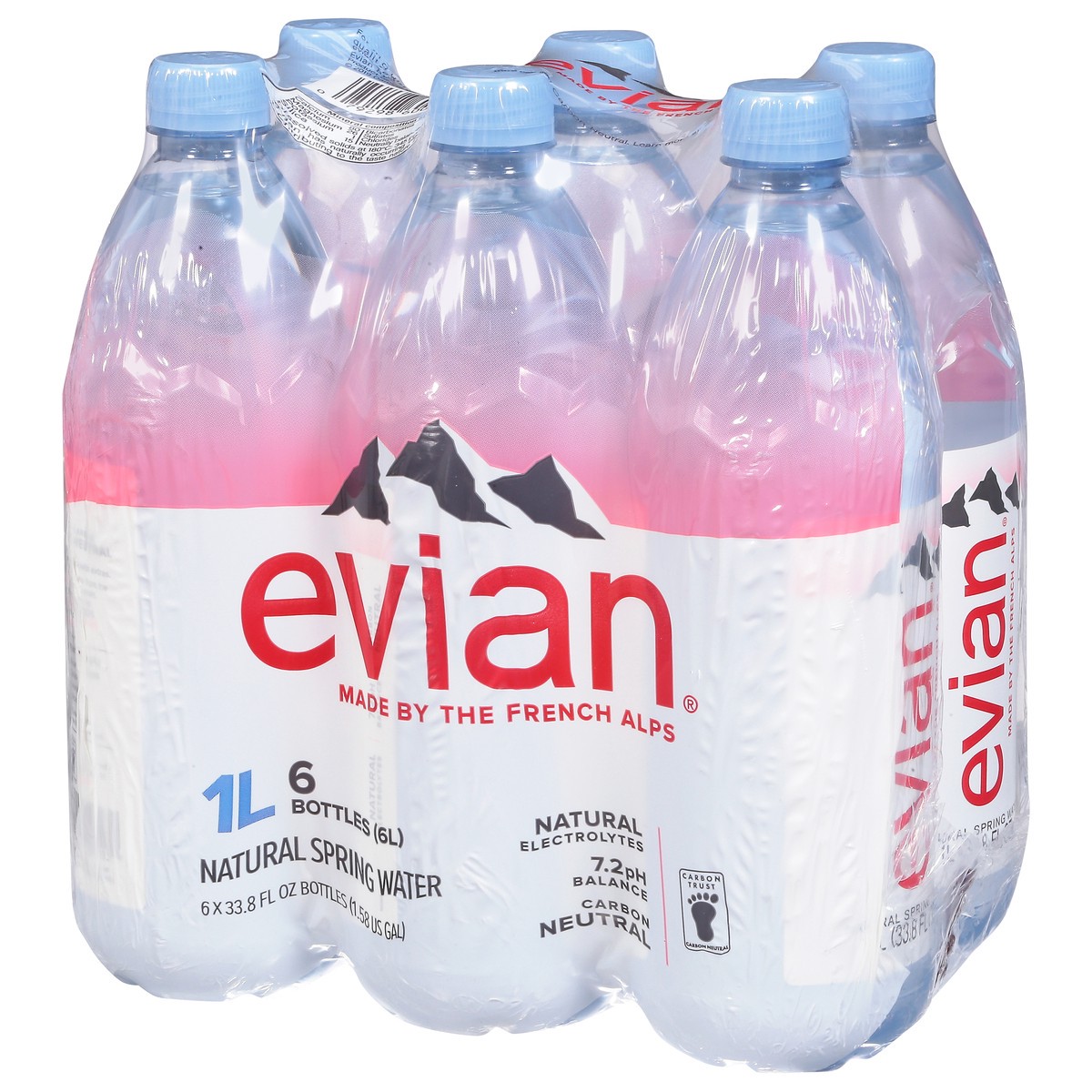 slide 2 of 9, Evian Natural Spring Water - 6pk/33.8 fl oz Bottles, 6 ct; 33.8 fl oz