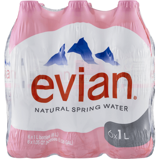 slide 7 of 9, Evian Water, 6 ct; 33.8 fl oz