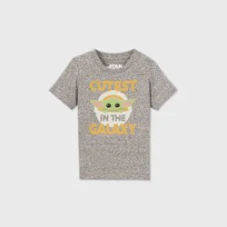 Star Wars Toddler Boys' Baby Yoda Short Sleeve T-Shirt - Heather Gray 4T