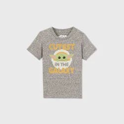 Star Wars Toddler Boys' Baby Yoda Short Sleeve T-Shirt - Heather Gray 4T