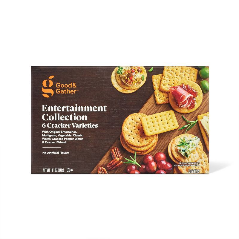 slide 1 of 3, Entertainment Collection Crackers Variety Pack - 13.1oz - Good & Gather™, 13.1 oz