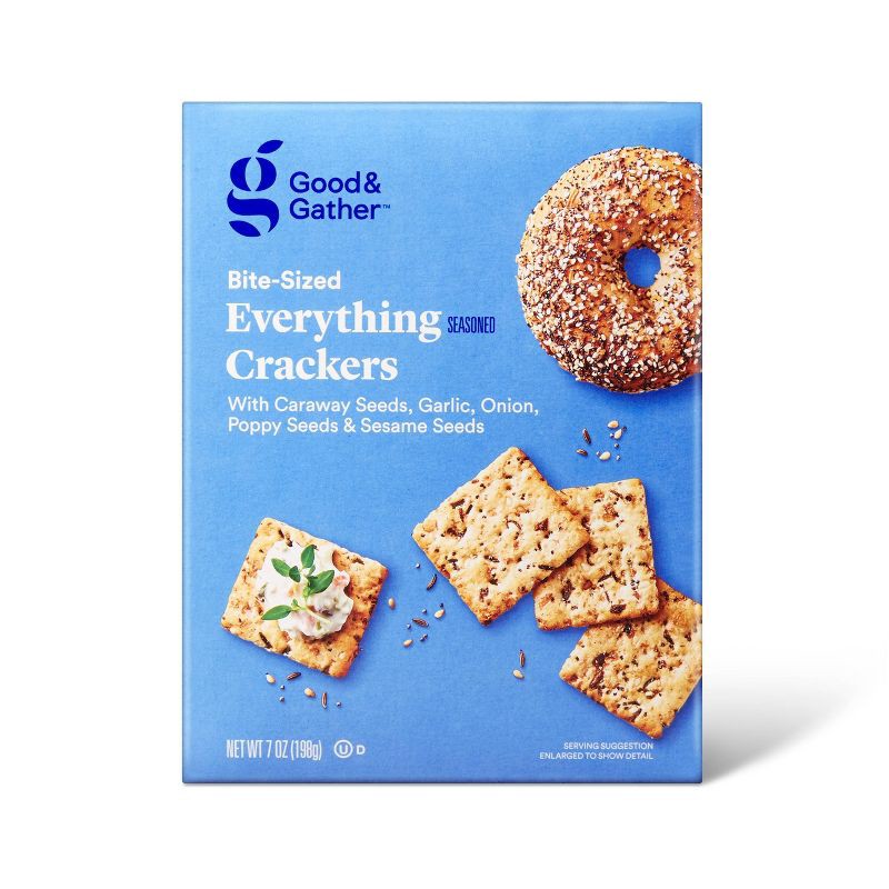 slide 1 of 4, Everything Crackers - 7oz - Good & Gather™, 7 oz