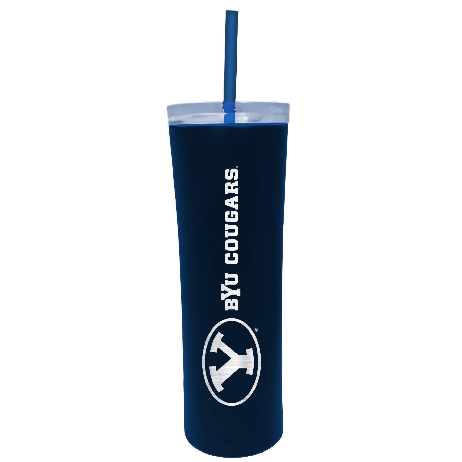 slide 1 of 1, NCAA BYU Cougars Stainless Steel Skinny Tumbler, 18 oz