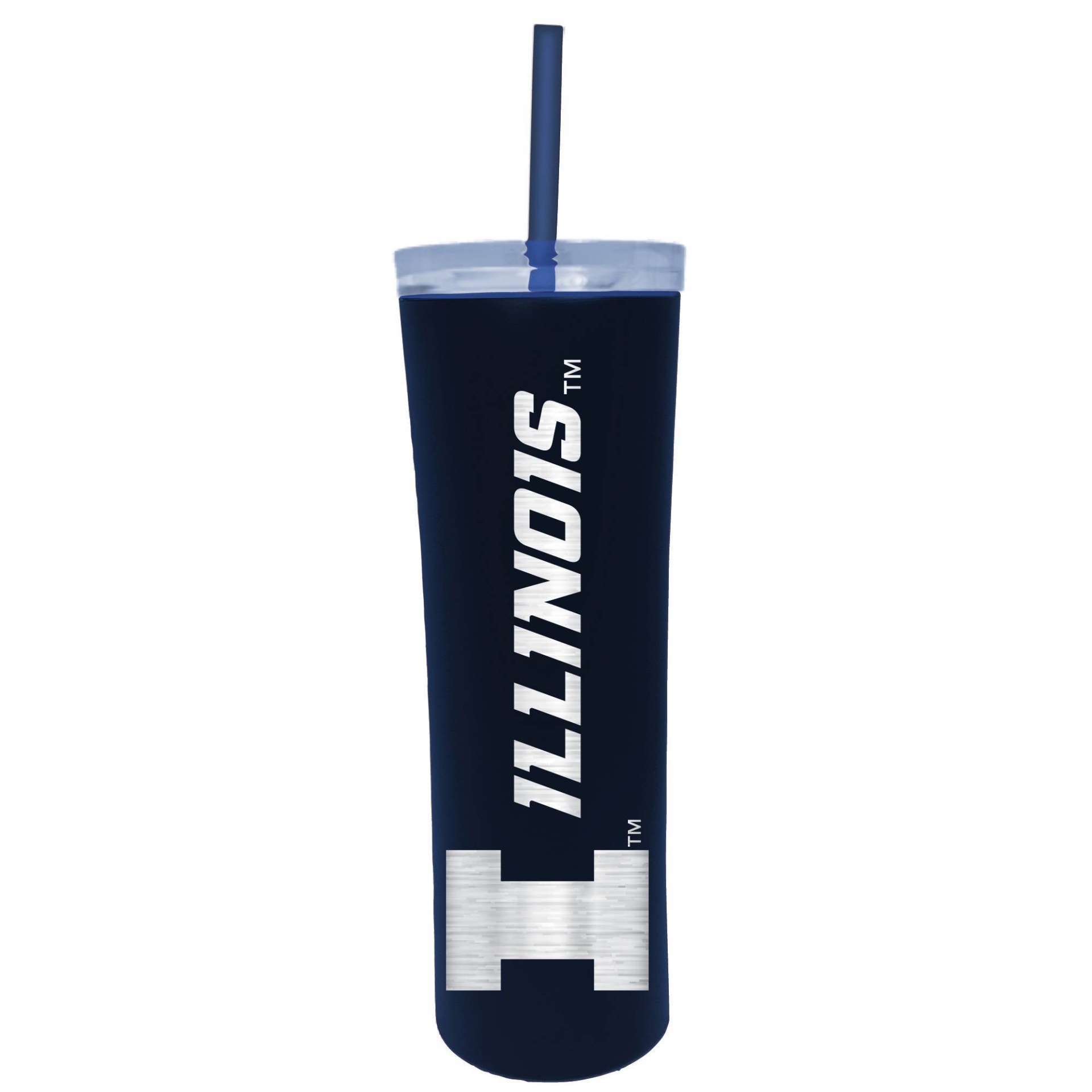 slide 1 of 1, NCAA Illinois Fighting Illini Stainless Steel Skinny Tumbler, 18 oz