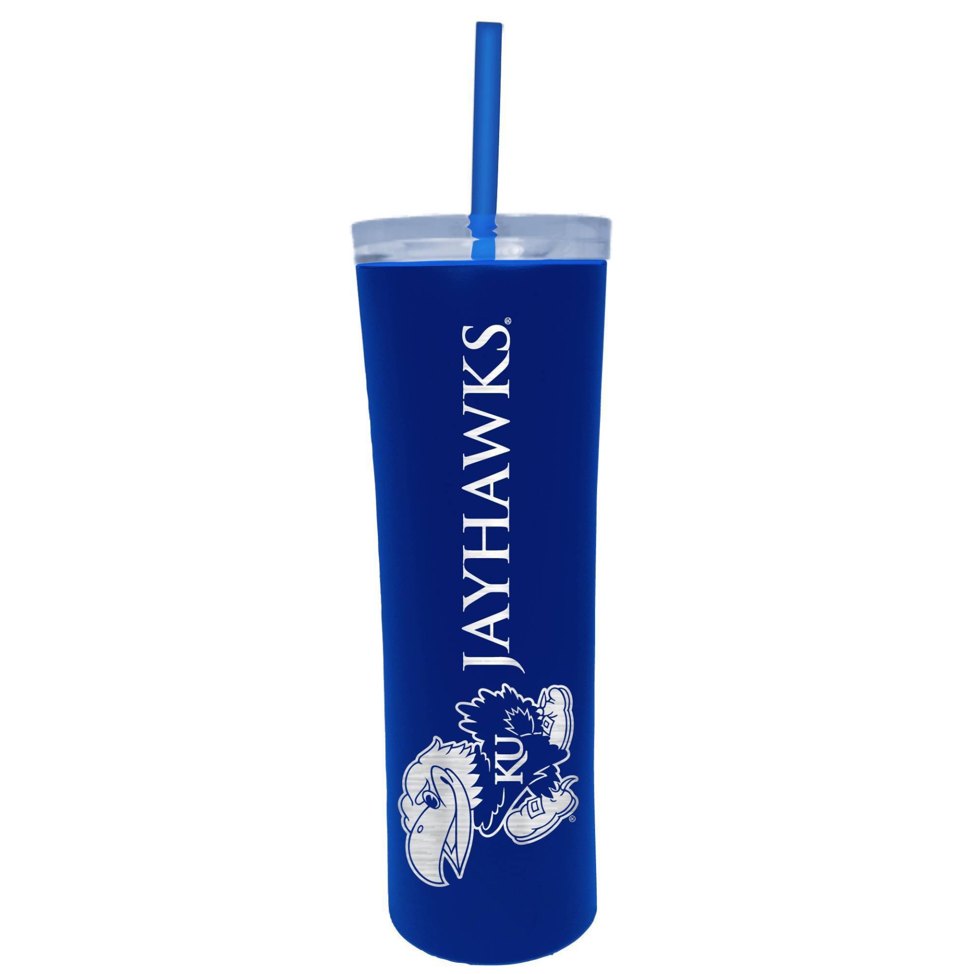 slide 1 of 1, NCAA Kansas Jayhawks Stainless Steel Skinny Tumbler, 18 oz