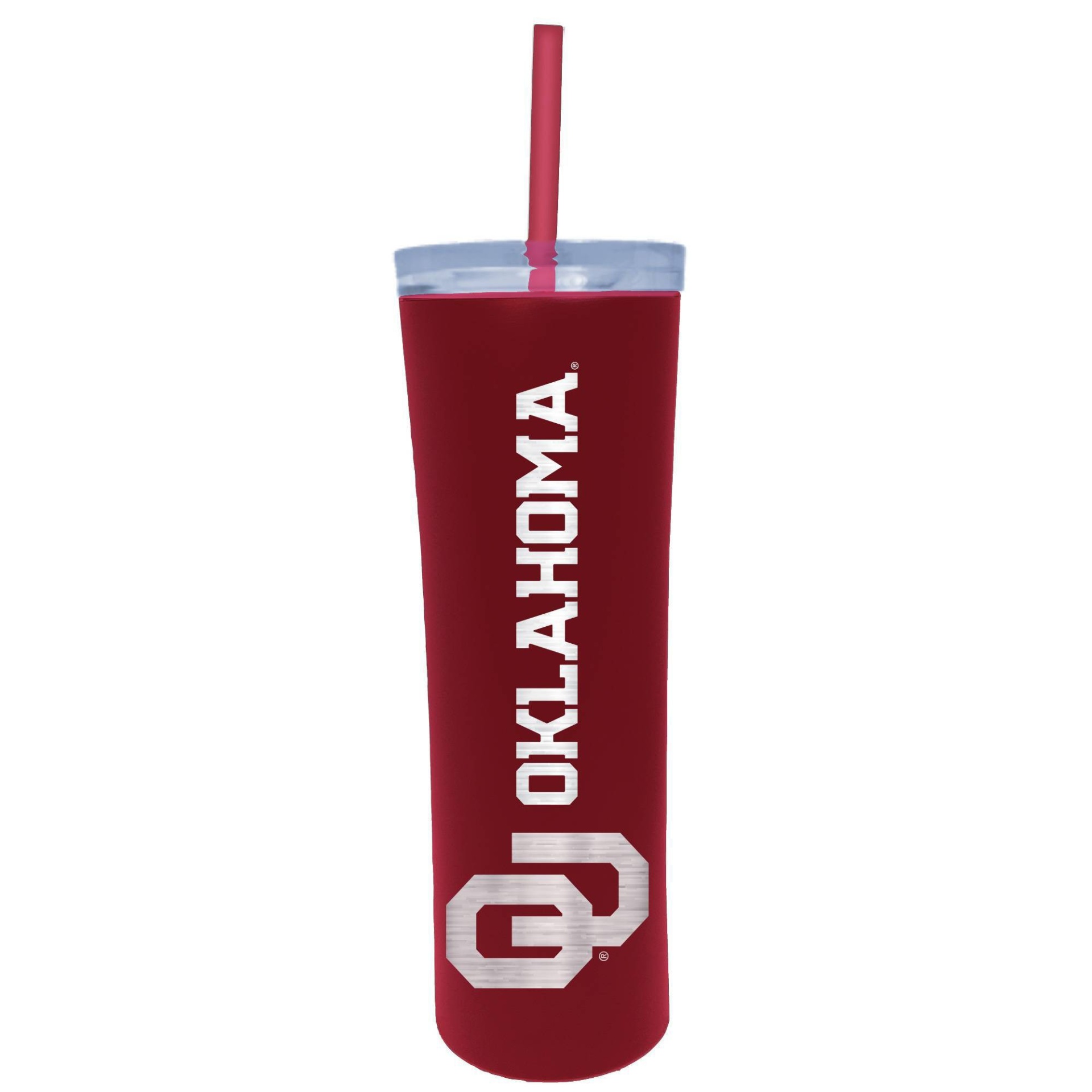 slide 1 of 1, NCAA Oklahoma Sooners Stainless Steel Skinny Tumbler, 18 oz