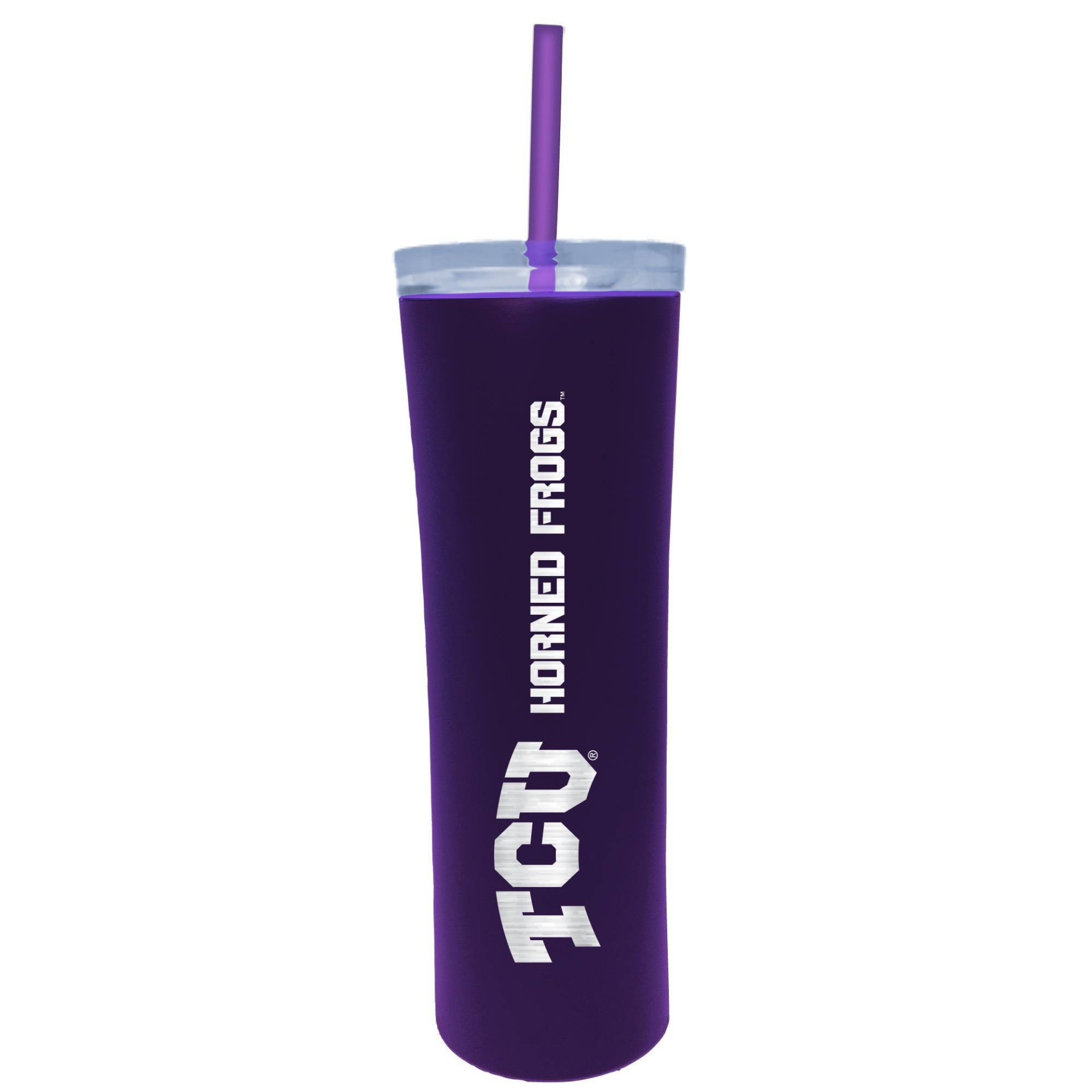 slide 1 of 1, NCAA TCU Horned Frogs Stainless Steel Skinny Tumbler, 18 oz