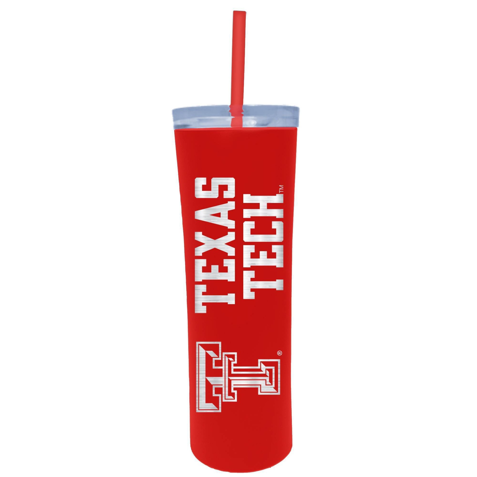 slide 1 of 1, NCAA Texas Tech Red Raiders Stainless Steel Skinny Tumbler, 18 oz