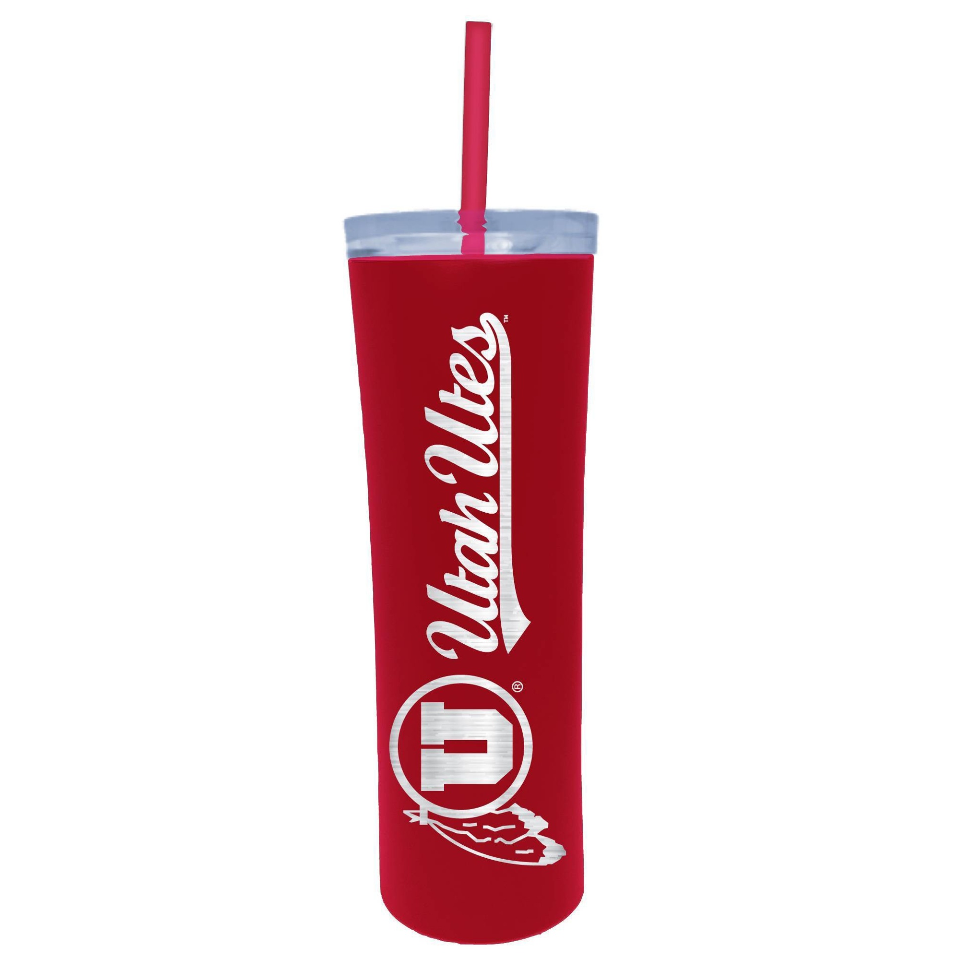 slide 1 of 1, NCAA Utah Utes Stainless Steel Skinny Tumbler, 18 oz