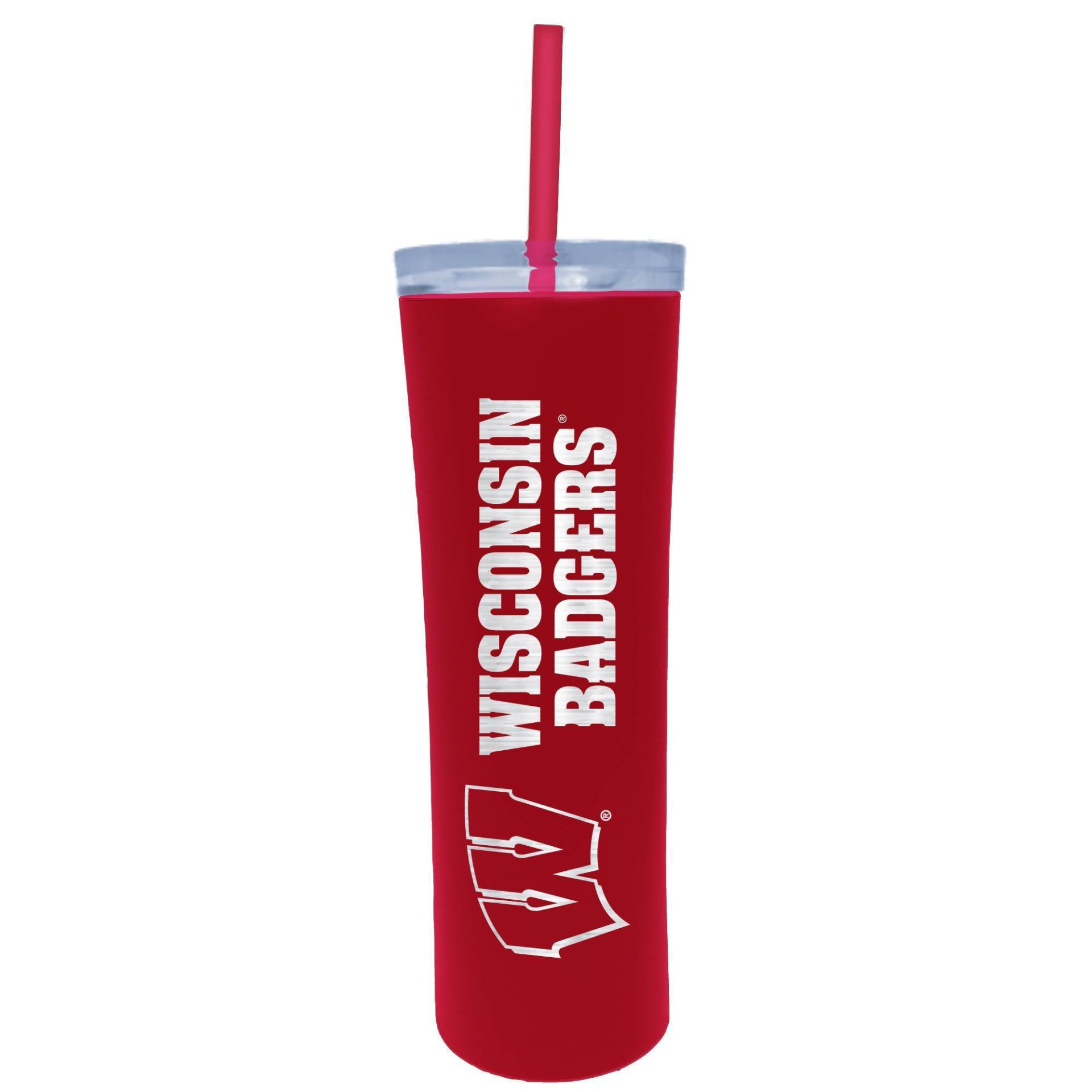 slide 1 of 1, NCAA Wisconsin Badgers Stainless Steel Skinny Tumbler, 18 oz