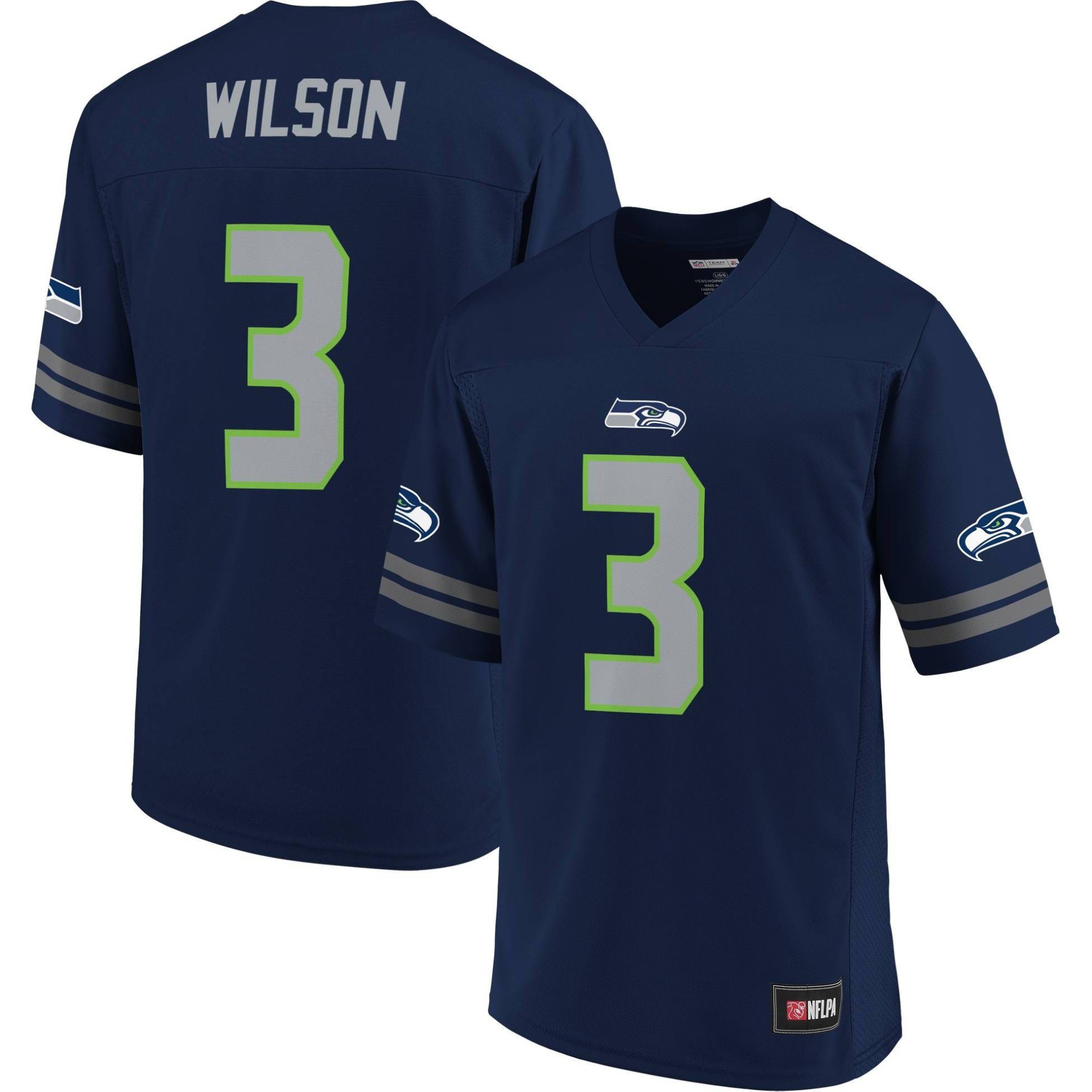 slide 1 of 3, NFL Seattle Seahawks Russell Wilson Men's Short Sleeve Jersey - XL, 1 ct