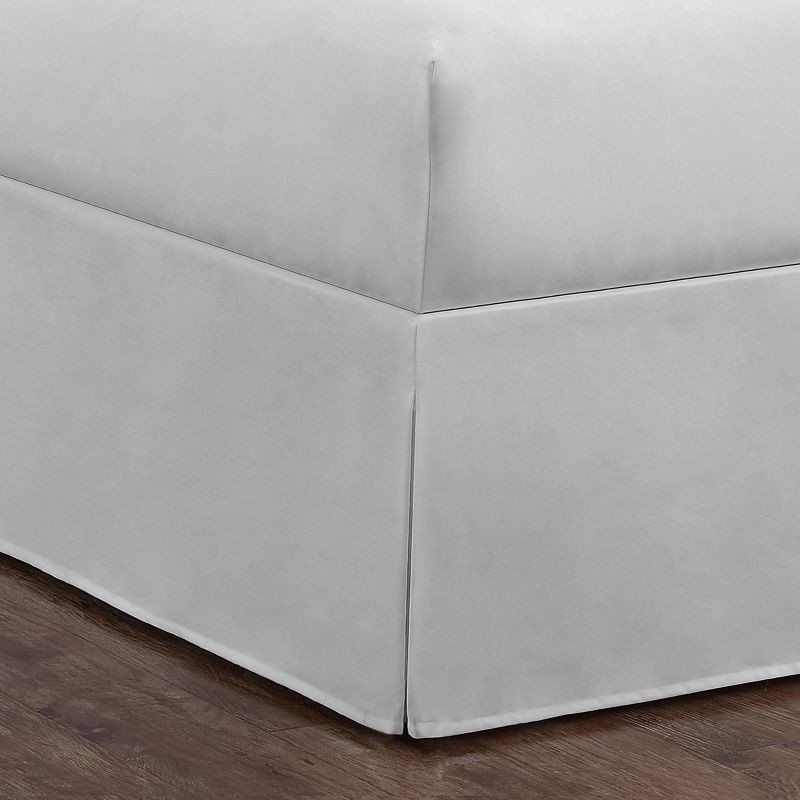 slide 7 of 9, Full Tailored Bedskirt White - Magic Skirt: Polyester Dust Ruffle, Plain Weave, Machine Washable, 1 ct