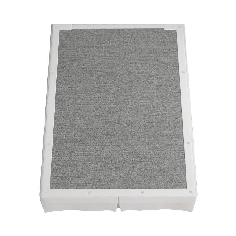 slide 8 of 9, Full Tailored Bedskirt White - Magic Skirt: Polyester Dust Ruffle, Plain Weave, Machine Washable, 1 ct