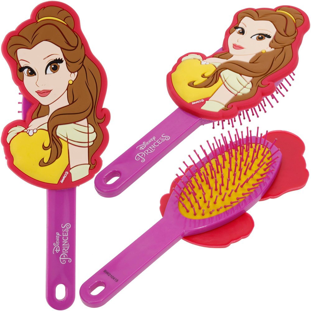 slide 3 of 5, Disney Princess Belle Paddle Hair Brush, 1 ct